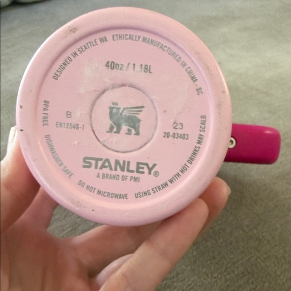 Stanley Pink 40oz Travel Mug with Handle - Picture 2 of 4